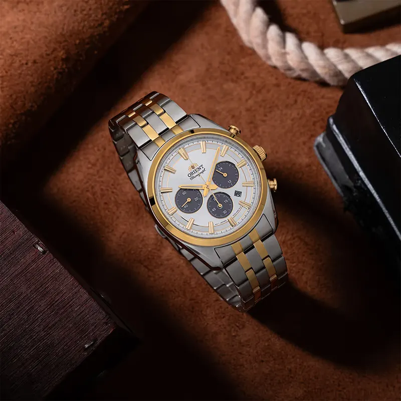 Orient Contemporary Solar Panda Two-tone Men's Watch- RA-TX0302S